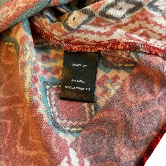 Torrid Challis Braided Sleeveless Tank In Elegant Geo Tiles Adj Straps Size 3 3X - Picture 9 of 13